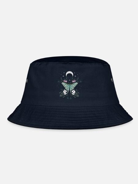 Schmetterling grün in der Nacht - Bucket Hat - Navy