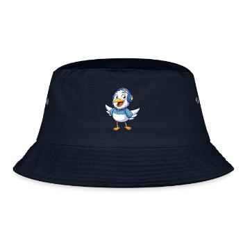 Mouette Funny Cartoon Character Musique de casque - Bob - marine - Devant