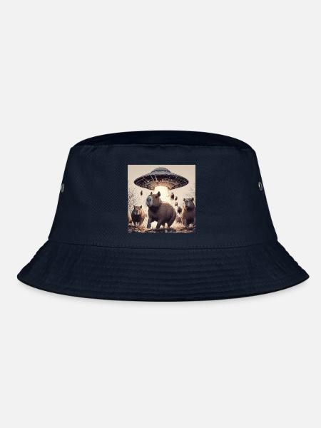 UFO & Wasserschweine - Bucket Hat - Navy