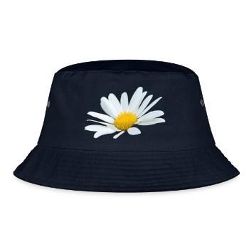 Margerite Gänseblume weiße Blume Margeriten - Bucket Hat - Navy - Vorne