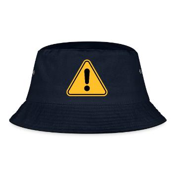Warning sign / Exclamation point - Bucket Hat - navy - Front
