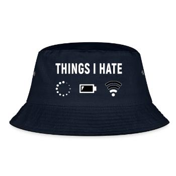 Things I Hate - Programmierer Computer Gamer - Bucket Hat - Navy - Vorne