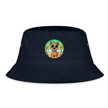 Teddy Roosevelt Terrier Race Chien Dessin Animé Plage - Bob - marine - Devant