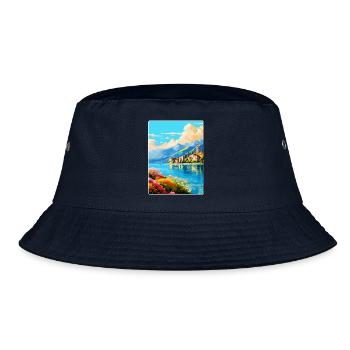 Lac de Côme Italie Affiche de voyage vintage Souvenir WPA - Bob - marine - Devant