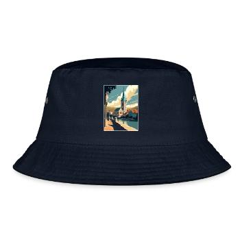 Krems An der Donau Österreich Vintage Reiseposter - Bucket Hat - Navy - Vorne