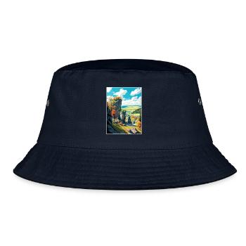 Mährischer Karst Tschechien Reiseplakat - Bucket Hat - Navy - Vorne