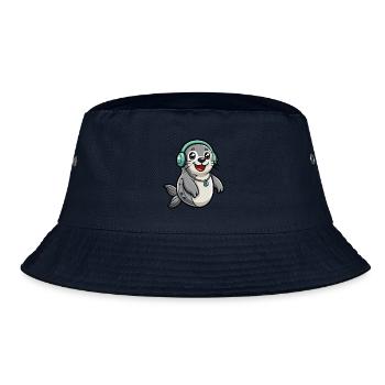 Seal Funny Cartoon Character Musique de casque - Bob - marine - Devant
