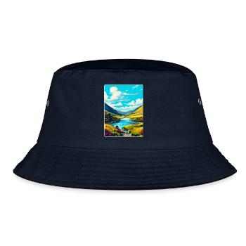 Wicklow Mountains Irlande Royaume-Uni Affiche de voyage vintage - Bob - marine - Devant