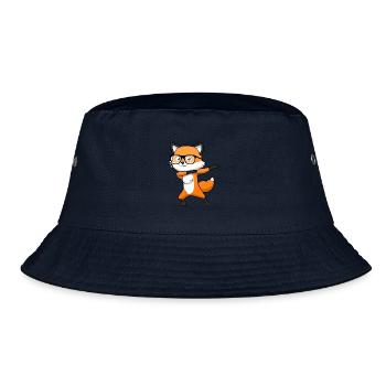 Fuchs Dab Dabbing Füchsin - Bucket Hat - Navy - Vorne