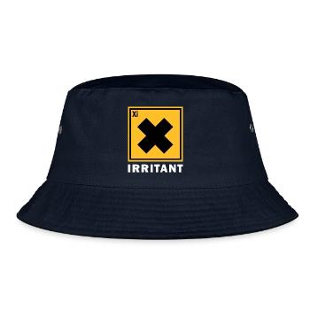 IRRITANT WARNING SIGN - Bucket Hat - navy - Front