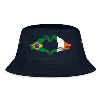 Brésil Irlande Drapeau Aiguilles Coeur Forme Utilisé - Bob - marine - Devant