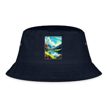 Lake District England Uk Vintage Travel Poster WPA - Bucket Hat - navy - Front