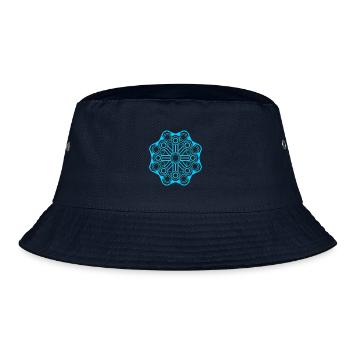 Sacred Geometry Psychedelic Goa - Bucket Hat - Navy - Vorne