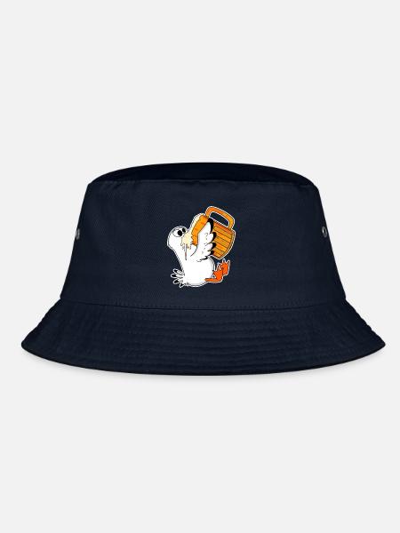 Seagull Beer Seagull North Sea Northern Germany - Bucket Hat - navy - Front