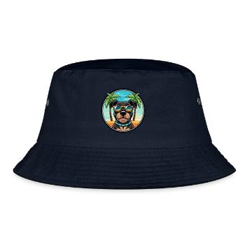 Rottweiler Chien Race Dessin Animé Lunettes De Soleil Plage - Bob - marine - Devant