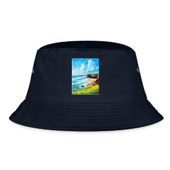 Bude Cornwall, England, Vereinigtes Königreich, Reiseposter, Souvenir - Bucket Hat - Navy - Vorne
