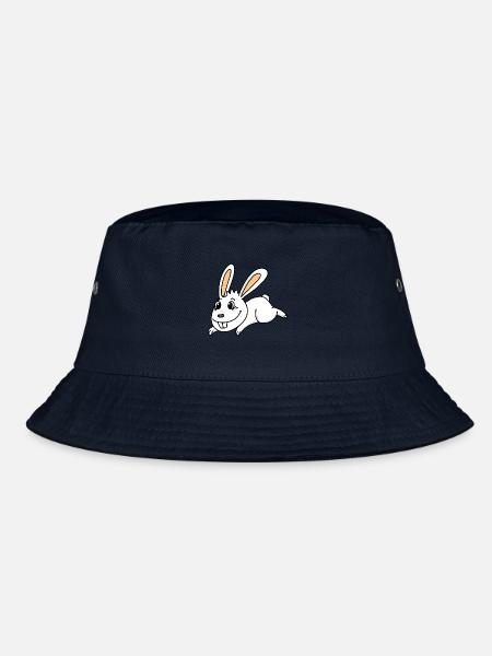 Kaninchen Hase Osterhase - Bucket Hat - Navy - Vorne