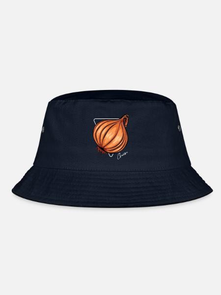 Trendy Onion Cool Gemüse Zwiebeln - Bucket Hat - Navy - Vorne