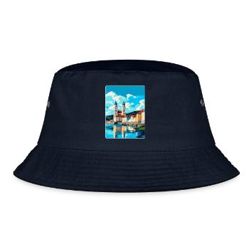 Passau Germany Vintage Travel Poster Souvenir WPA - Bucket Hat - navy - Front