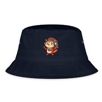 hérisson drôle de personnage de dessin animé musique de casque - Bob - marine - Devant