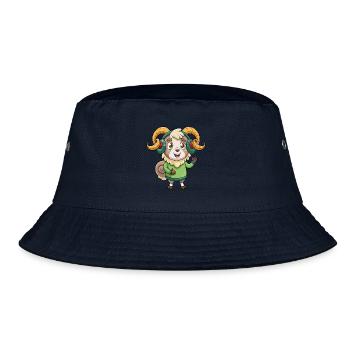 Ram Funny Cartoon Character Musique de casque - Bob - marine - Devant
