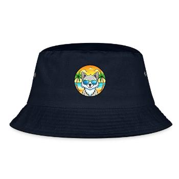 Lunettes de soleil de plage de race de chat angora turc - Bob - marine - Devant