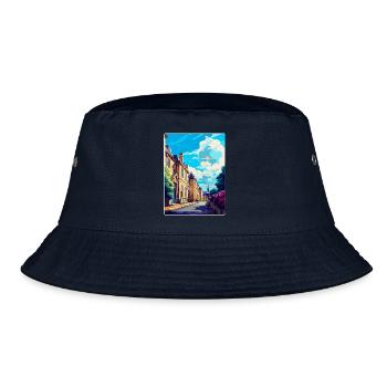 Chipping Norton England Uk Travel Poster Souvenir - Bucket Hat - navy - Front
