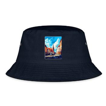 Ostrava Czech Republic Vintage Travel Poster WPA - Bucket Hat - navy - Front