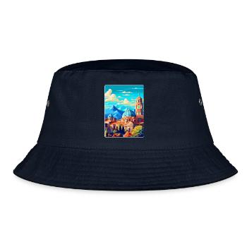 Sofia Bulgaria Vintage Travel Poster Souvenir WPA - Bucket Hat - navy - Front