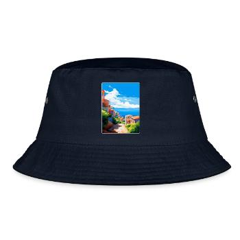 Tarifa Spanien Vintage Reiseplakat WPA Souvenir - Bucket Hat - Navy - Vorne