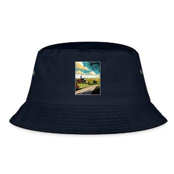 Lancaster County Pennsylvania Reiseposter - Bucket Hat - Navy - Vorne