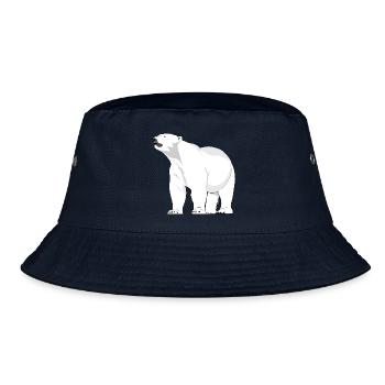 Polarbär Eisbär Nordpol - Bucket Hat - Navy - Vorne
