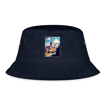 Durham England Vintage Reiseposter WPA Souvenir - Bucket Hat - Navy - Vorne