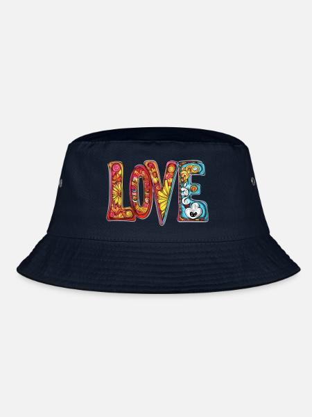 Buntes LOVE Design - Bucket Hat - Navy