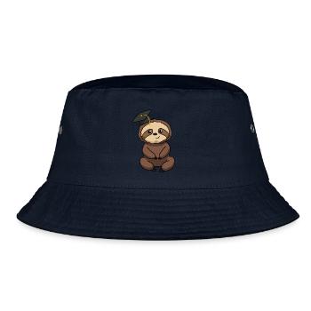 Graduation Sloth - Bucket Hat - Navy - Vorne