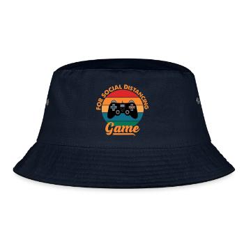 Gaming Videogame Videospiel Computerspiel Design - Bucket Hat - Navy - Vorne