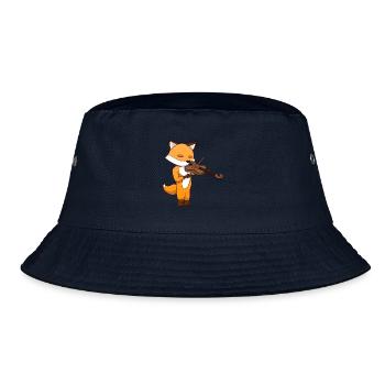 Violin Fox - Bucket Hat - Navy - Vorne