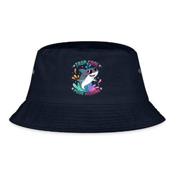 Hai zu cool zum Beißen - Bucket Hat - Navy - Vorne