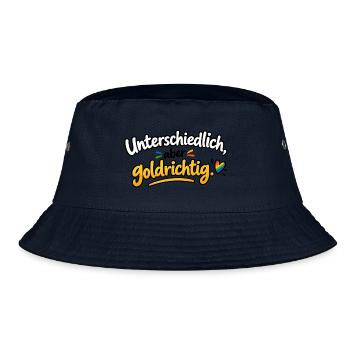 Unterschiedlich Goldrichtig - Bucket Hat - Navy - Vorne