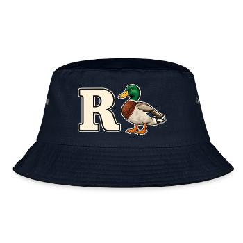 R Ente Lustiges Rentenmotiv - Bucket Hat - Navy - Vorne