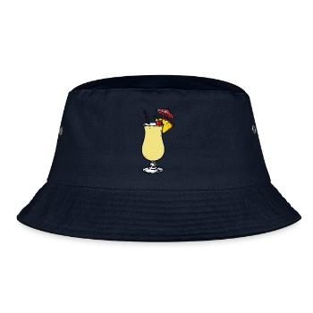 Tropischer Ananas-Cocktail - Bucket Hat - Navy - Vorne