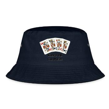 Könige auf vier Pfoten – Vier Hundekönige - Bucket Hat - Navy - Vorne