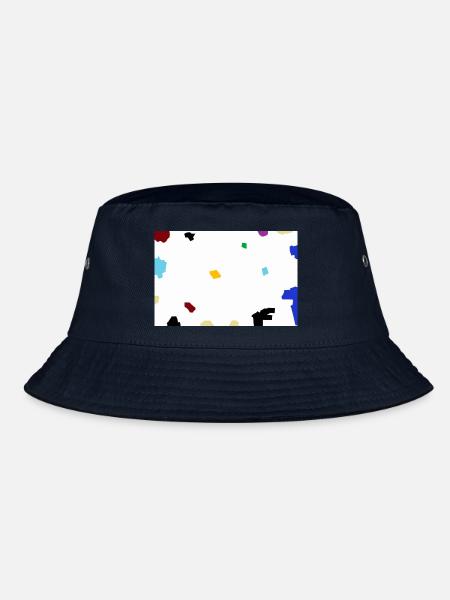 Bunte Konfetti-Abstraktion - Bucket Hat - Navy