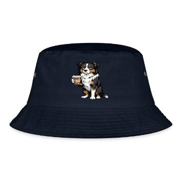 Australian Shepherd Aussie Aussiebesitzer Aussies - Bucket Hat - Navy - Vorne