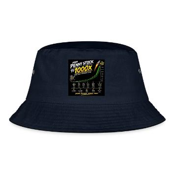 Von Penny Stock zu 1000x - Bucket Hat - Navy - Vorne