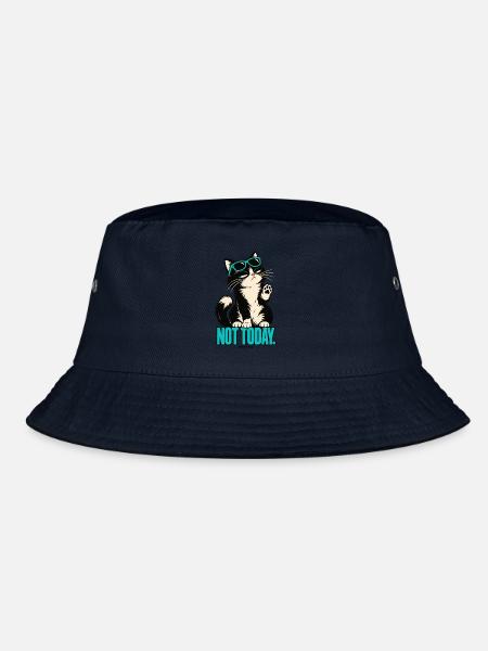 Not Today – Eigenwillige Katze | ODDROO - Bucket Hat - Navy