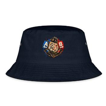 Gamer Motiv  Taktik Shooter Desin Gesch Nerd Gamer - Bucket Hat - Navy - Vorne