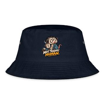 Nicht heute, Mann! – Eine Maus ohne Kaffee - Bucket Hat - Navy - Vorne