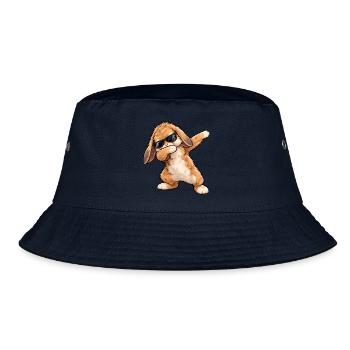 Dabbing-Teddykaninchen - Bucket Hat - Navy - Vorne