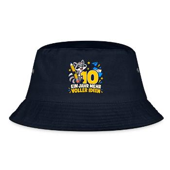 10 Geburtstag – Ein Jahr mehr, voller Ideen - Bucket Hat - Navy - Vorne